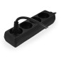 MULTI-SOCKET HOUSEHOLD EXTENSION 4-WAY*5,0m w/o E BLACK MULTI-SOCKET HOUSEHOLD EXTENSION 4-WAY*5,0m w/o E BLACK