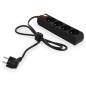 MULTI-SOCKET HOUSEHOLD EXTENSION 4-WAY*3,0m+E+P.SWITCH BLACK