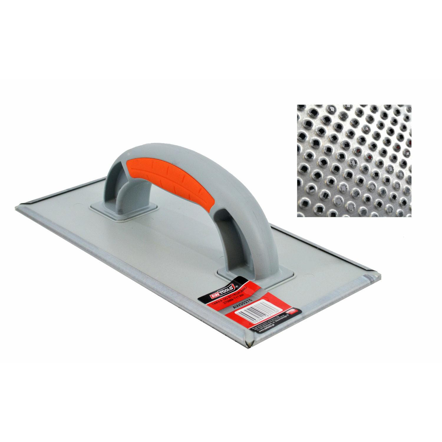 GALVANIZED STEEL SHEET RASPING FLOAT 270mm/ PVC BODY & 2C HANDLE