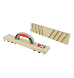 WOODEN BLOCK PLASTERING SCRAPER 400mm/ STAINLESS STEEL BLADE & 2C HANDLE
