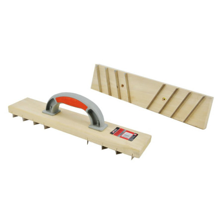 WOODEN BLOCK PLASTERING SCRAPER 400mm/ STAINLESS STEEL BLADE & 2C HANDLE