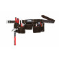 11-POCKET SUEDE LEATHER DOUBLE TOOL BELT BLACK LINE