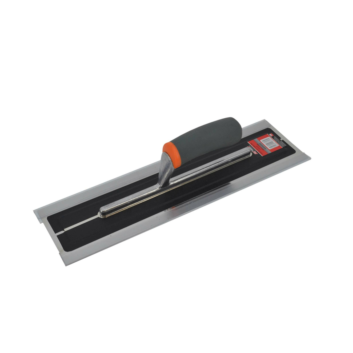 STAINLESS STEEL PLASTERING FLEX TROWEL 110x410mm/ RUBBER HANDLE & ALU SHANK