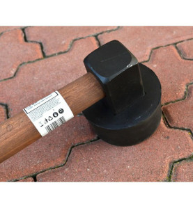 BLOCK PAVING MALLET 1.5kg/ ROUND RUBBER