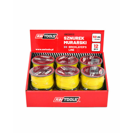 PP BRICKLAYERS TWINE SPOOL 50m 1.5mm/ DISPLAY BOX 12pcs