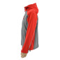 WORK SOFTSHELL JACKET T4 RED-GREY/ M