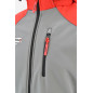 WORK SOFTSHELL JACKET T4 RED-GREY/ M