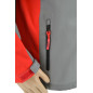 WORK SOFTSHELL JACKET T4 RED-GREY/ M