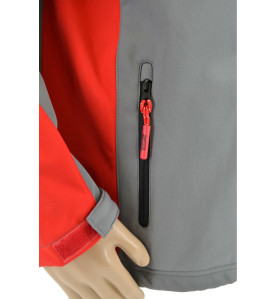 WORK SOFTSHELL JACKET T4 RED-GREY/ M