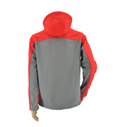 KURTKA SOFTSHELL BLUZA T4/ CZERWONO-SZARA/ XL