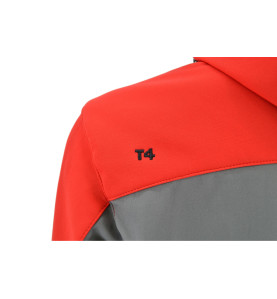 KURTKA SOFTSHELL BLUZA T4/ CZERWONO-SZARA/ XXXL