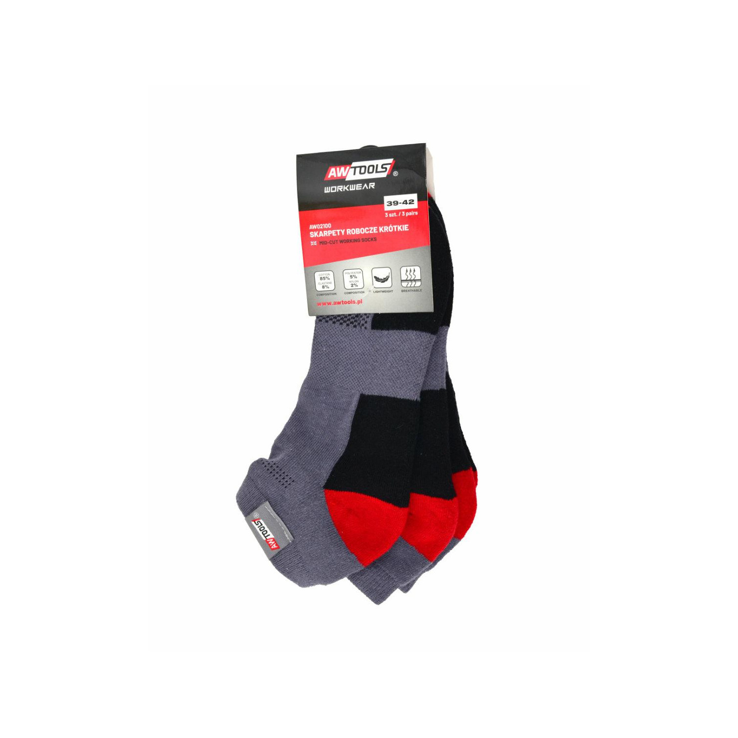 ANKLE WORK SOCKS/ 39-42/ 3-PACK