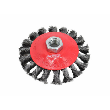 STEEL BEVELLED TWIST-KNOT WIRE WHEEL BRUSH 125mm M14