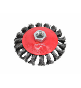 STEEL BEVELLED TWIST-KNOT WIRE WHEEL BRUSH 125mm M14