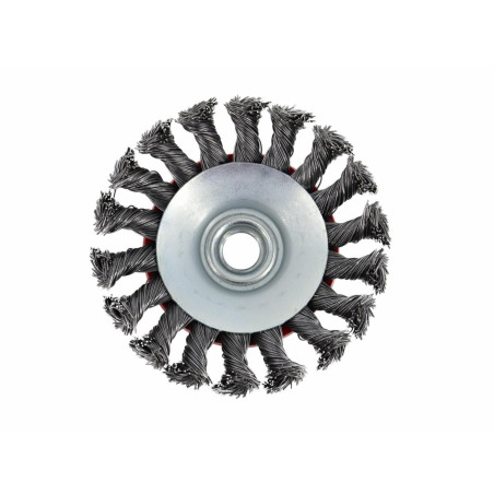 STEEL BEVELLED TWIST-KNOT WIRE WHEEL BRUSH 125mm M14