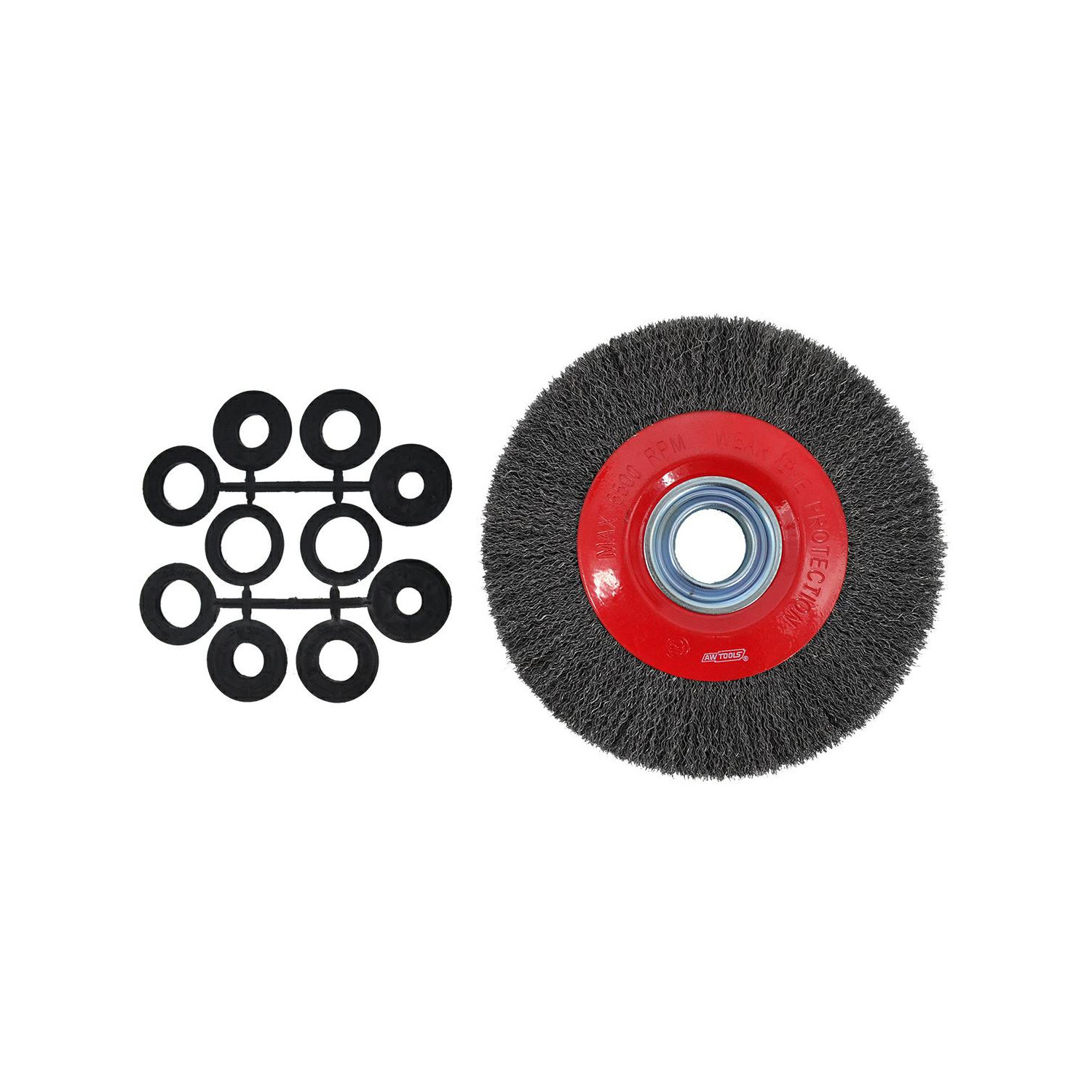 STEEL CRIMPED WIRE WHEEL BRUSH 200mm w/ BORE