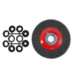 STEELCRIMPED WIRE WHEEL BRUSH 250mm w/ BORE 