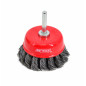 STEEL TWIST-KNOT WIRE CUP BRUSH 75mm w/ SHANK