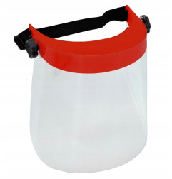 PROTECTIVE FACE SHIELD RED/ TILT ADJUSTMENT