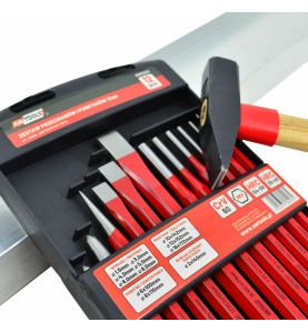 ZESTAW PRZECINAKÓW, PUNKTAKÓW I WYBIJAKÓW 12 CZĘŚCI