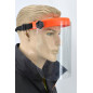 PROTECTIVE FACE SHIELD ORANGE/ TILT ADJUSTMENT