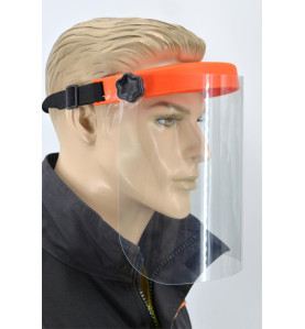 PROTECTIVE FACE SHIELD ORANGE/ TILT ADJUSTMENT