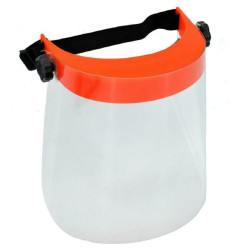 PROTECTIVE FACE SHIELD ORANGE/ TILT ADJUSTMENT