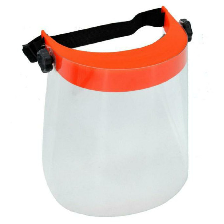 PROTECTIVE FACE SHIELD ORANGE/ TILT ADJUSTMENT