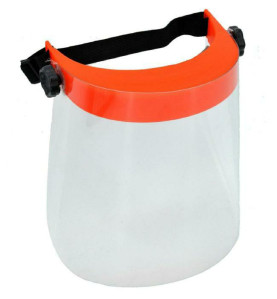 PROTECTIVE FACE SHIELD ORANGE/ TILT ADJUSTMENT