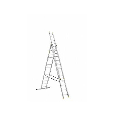 DRABINA ALUMINIOWA 3x13 STOPNI 150KG ADAPATACJA NA SCHODY