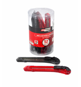 SNAP-OFF UTILITY KNIFE SET ABS 12pcs / TUBE