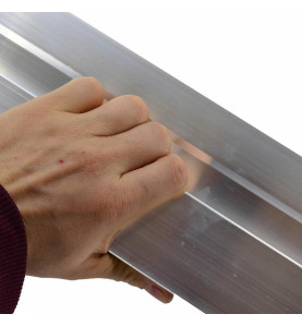 H-TYPE TRAPEZOID FINISH ALUMINIUM FEATHER EDGE 250cm w/ END CAPS