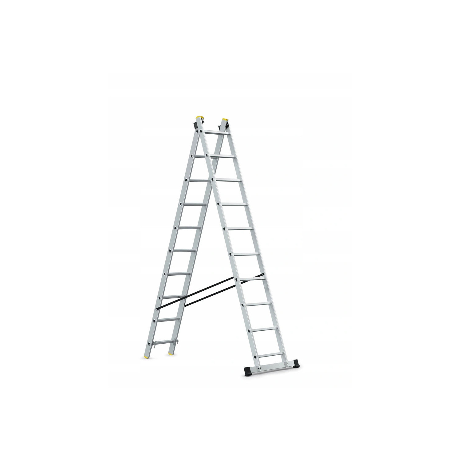 ALUMINIUM DOUBLE SECTION MULTI-PURPOSE LADDER 2x10 150kg