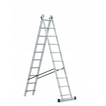 ALUMINIUM DOUBLE EXTENSION MULTI-PURPOSE LADDER 2x10 150kg