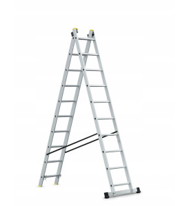 ALUMINIUM DOUBLE EXTENSION MULTI-PURPOSE LADDER 2x10 150kg