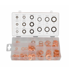 FLAT COPPER WASHER ASSORTMENT SET 150pcs
