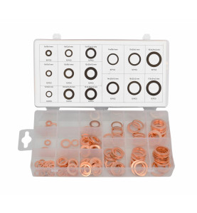 FLAT COPPER WASHER ASSORTMENT SET 150pcs