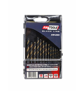 HSS M2 PREMIUM METAL TWIST DRILL BIT SET 13pcs /1.5-6.5mm/ BLACK LINE