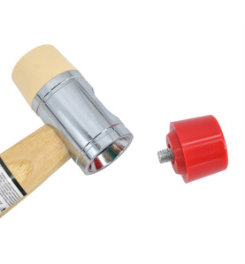 DOUBLE-FACED SHEET METAL MALLET 315mm 340g/ WOODEN HANDLE