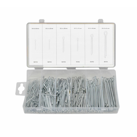 STRAIGHT COTTER/ SPLIT PIN ASSORTMENT SET 555pcs