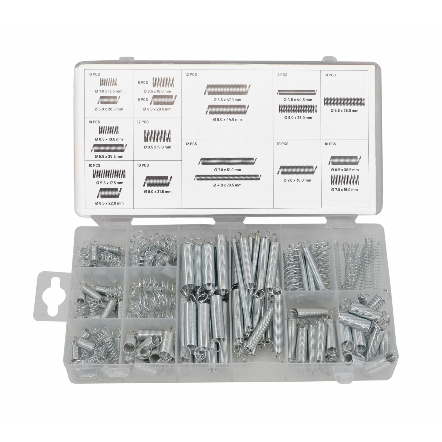 COMPRESSION & EXTENSION SPRING ASSORTMENT SET 200pcs