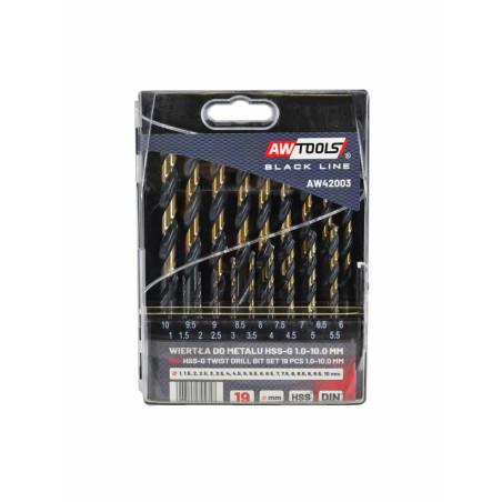 HSS M2 PREMIUM METAL TWIST DRILL BIT SET 13pcs /1.0-10.0mm/ BLACK LINE