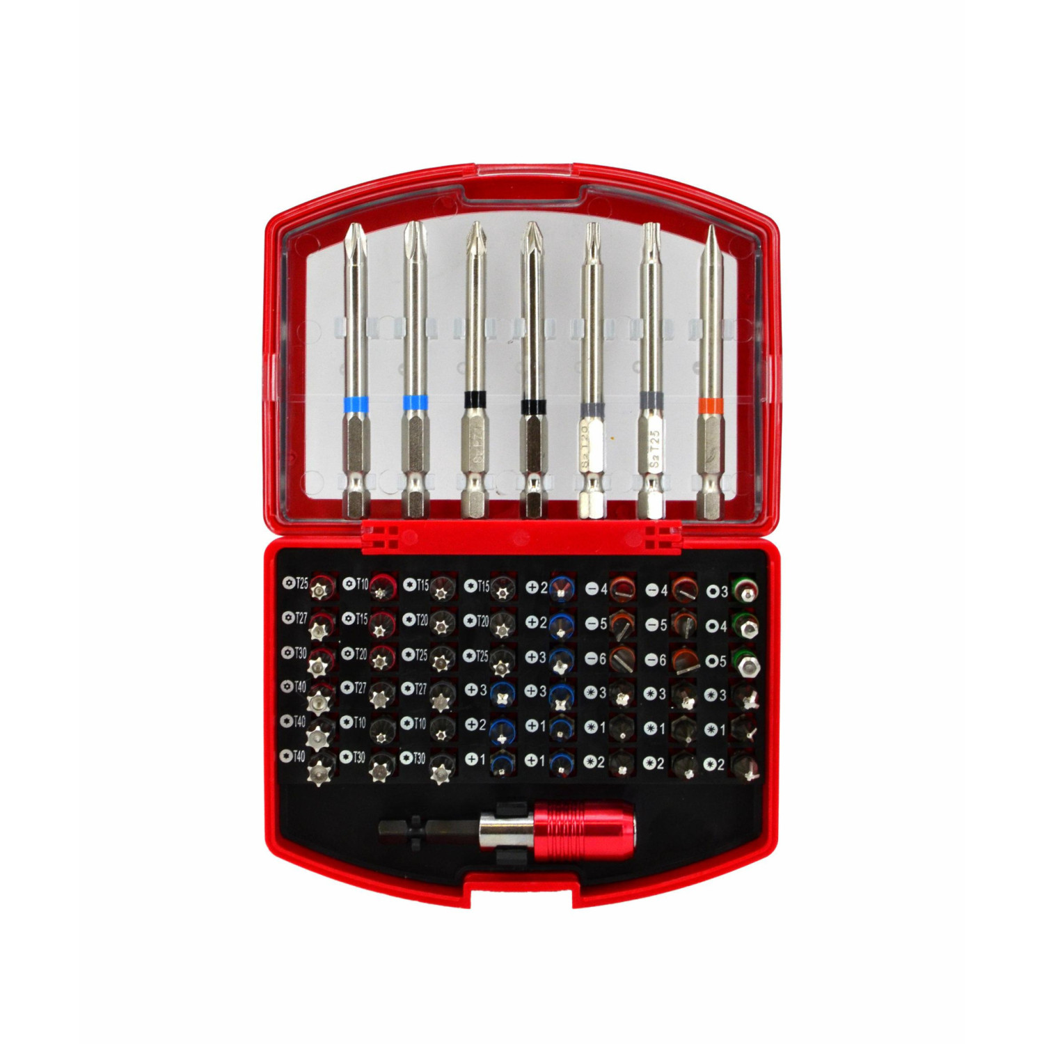 SCREWDRIVER BIT SET w/ MAGNETIC HOLDER 56pcs S2