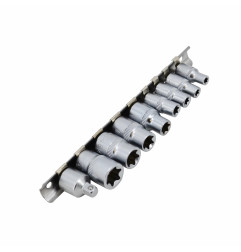 ZESTAW NASADEK TORX 1/4" 3/8" E5-E16 - 9 CZĘŚCI