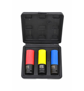 1/2" DRIVE ALLOY WHEEL DEEP IMPACT SOCKET SET 17-19-21mm 3pcs