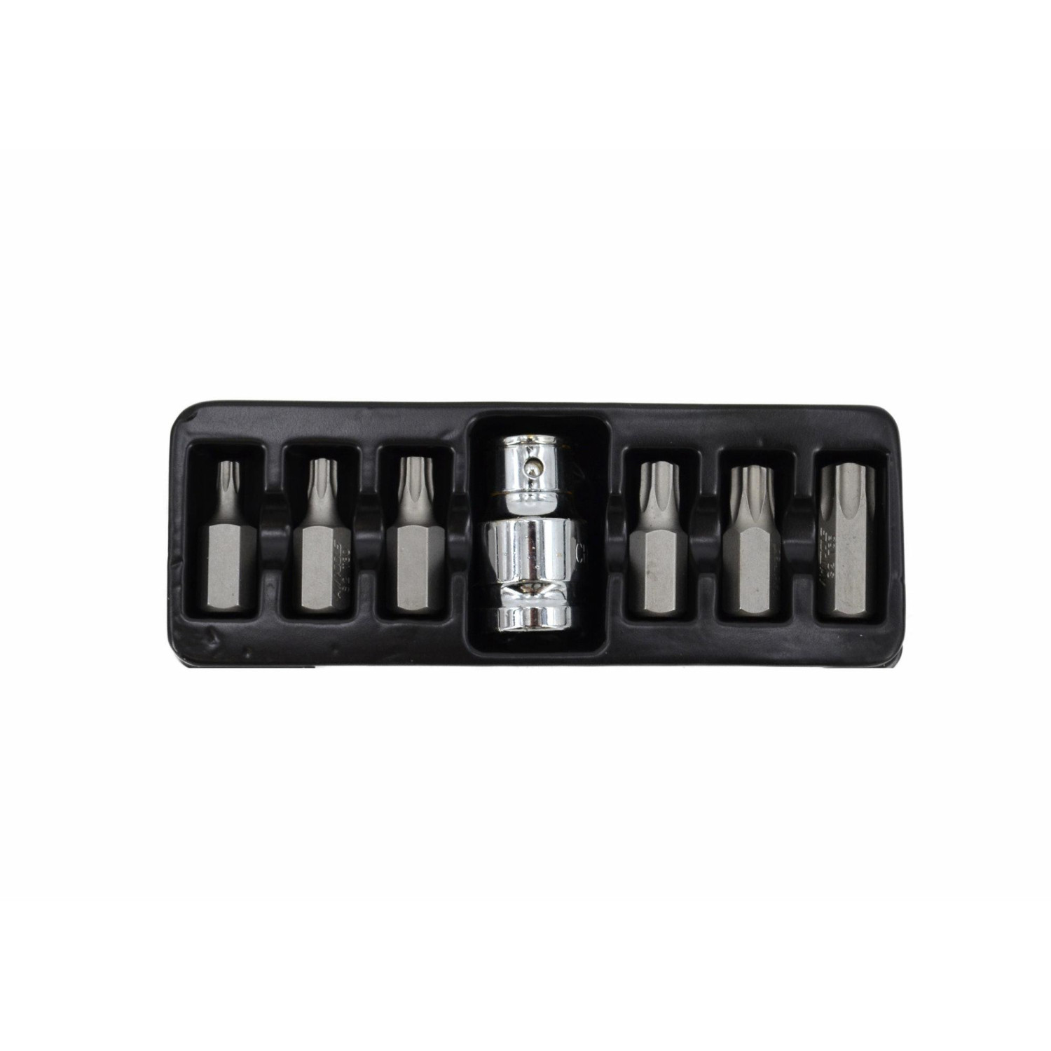 KOŃCÓWKI TORX 7elem. T25 - T55 + ADAPTER BLACK LINE