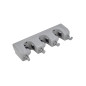 WALL-MOUNT UTILITY TOOL HOLDER / 3-SLOTS & 4-HOOKS