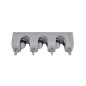 WALL-MOUNT UTILITY TOOL HOLDER / 3-SLOTS & 4-HOOKS
