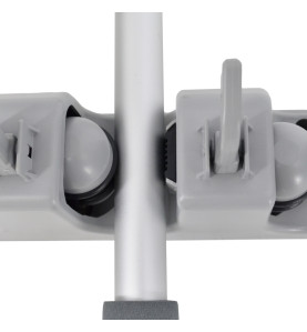 WALL-MOUNT UTILITY TOOL HOLDER / 3-SLOTS & 4-HOOKS