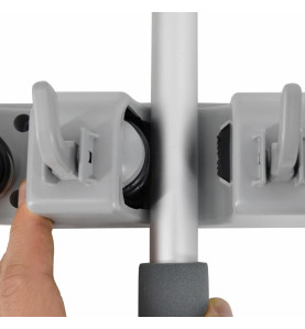 WALL-MOUNT UTILITY TOOL HOLDER / 5-SLOTS & 6-HOOKS